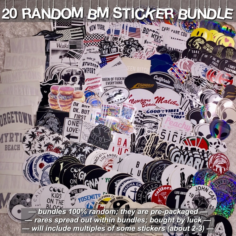 Brandy Melville RANDOM Sticker Bundle (20)